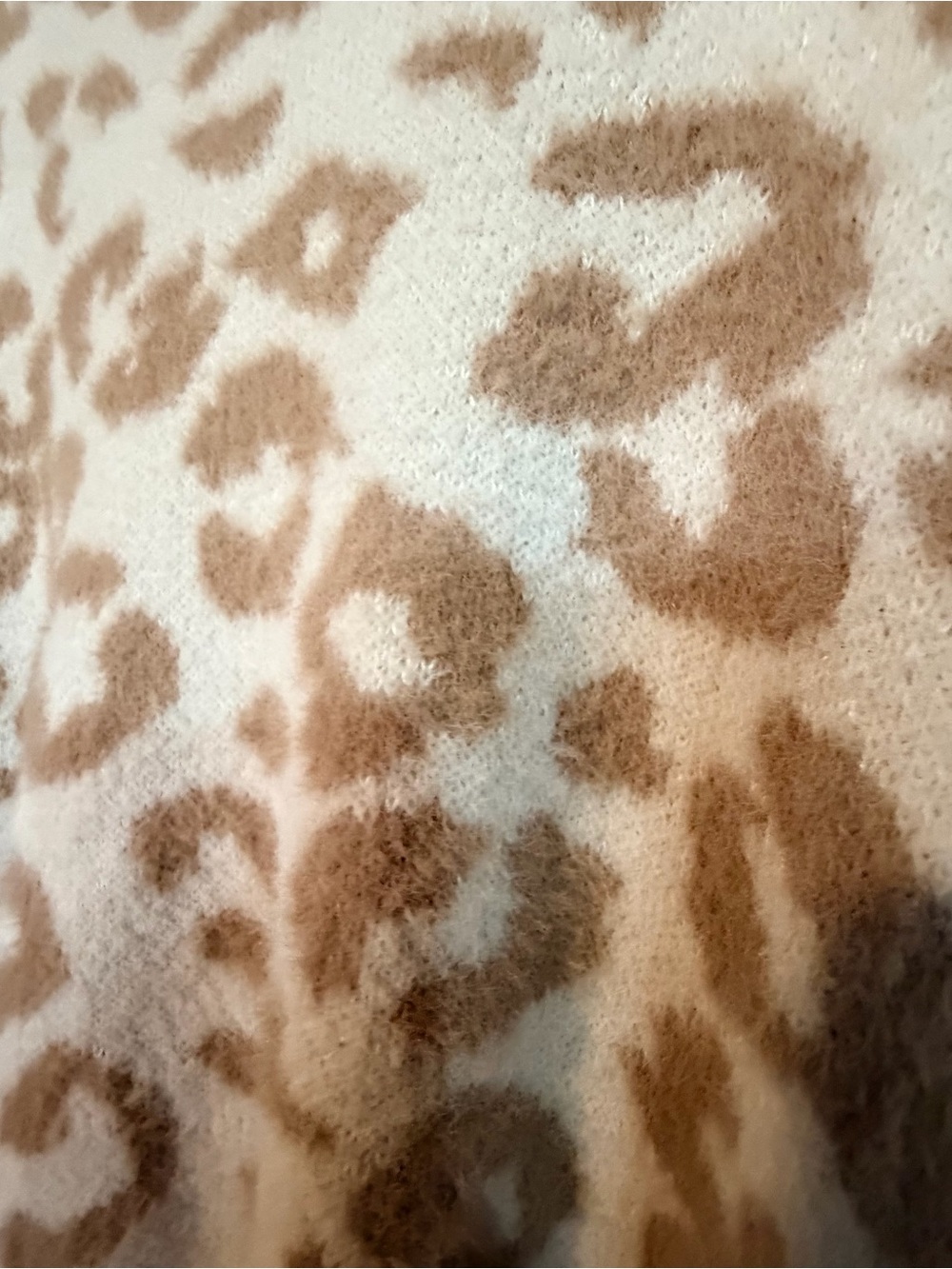 aerie Cream & Tan Leopard-Print Crewneck Sweater - Picture 12 of 13